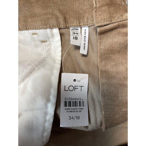 Loft High Waist Skinny Corduroy Pants Size 34 (18) - Picture 7 of 10